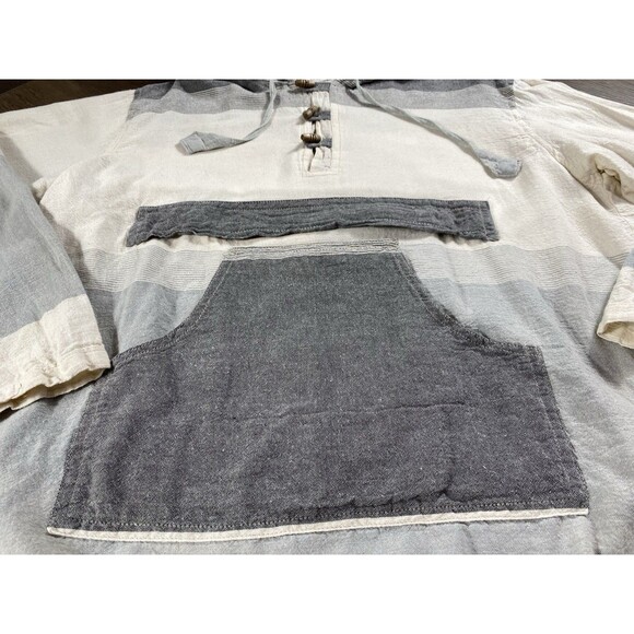 Ark Imports Nepalese 100% Cotton Color block Hoodie Men’s Size Large - Picture 3 of 7